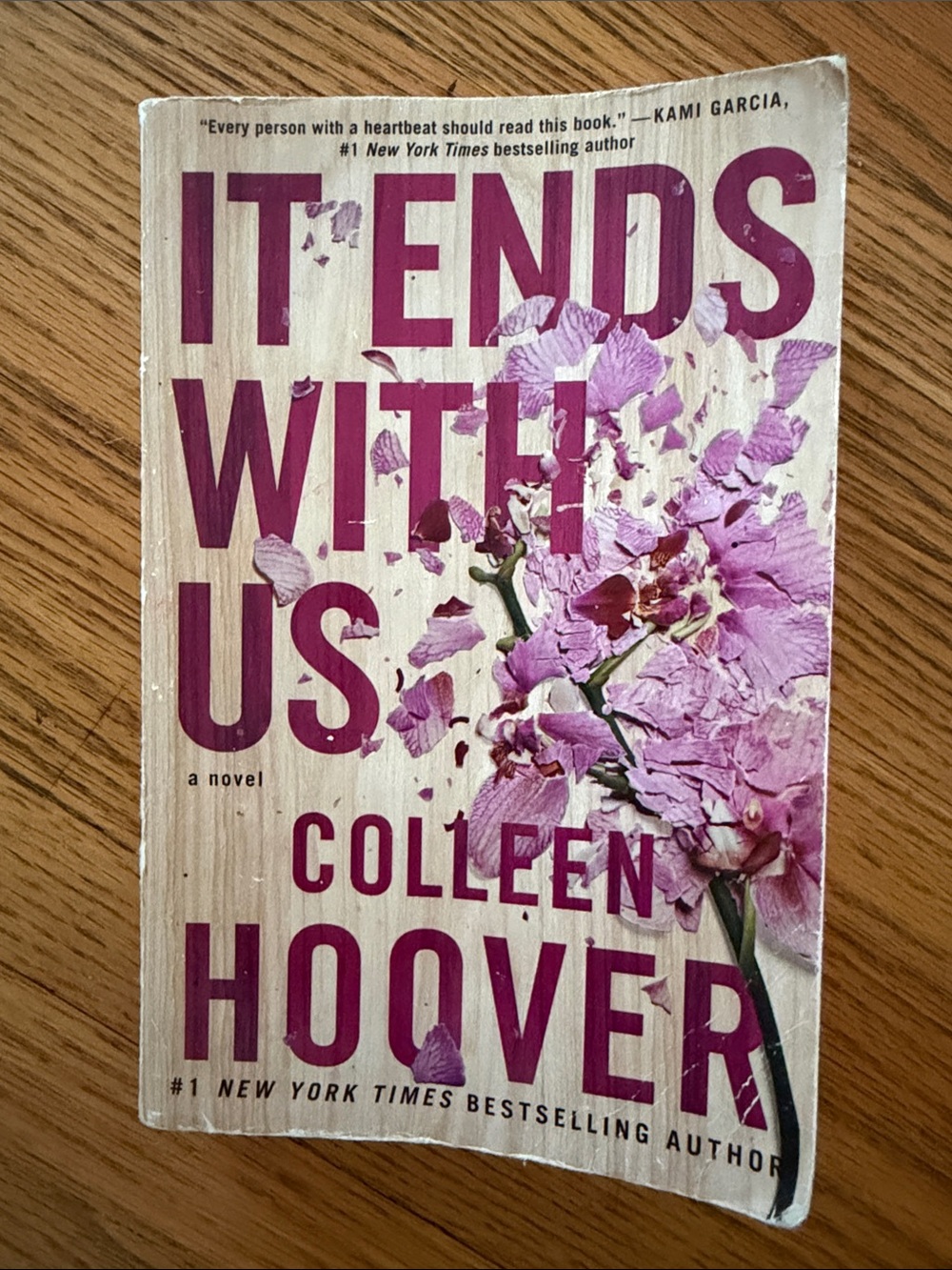 Paperback Novel - It Ends With Us (Pink Floral Cover) Colleen Hoover